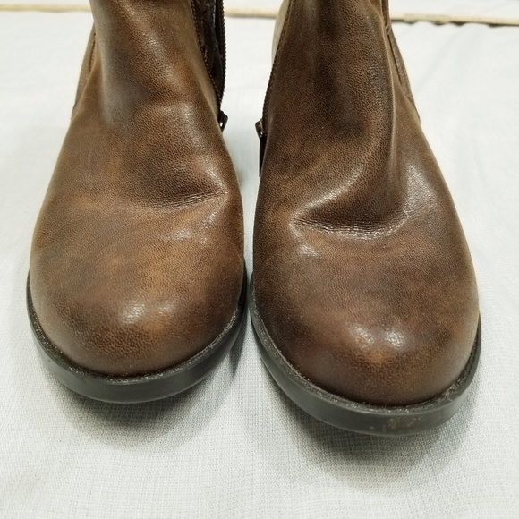 Baretraps Womens Leather Raewyn Heeled Ankle Boots Side Zip Brown Sz 8.5 M - Picture 5 of 14